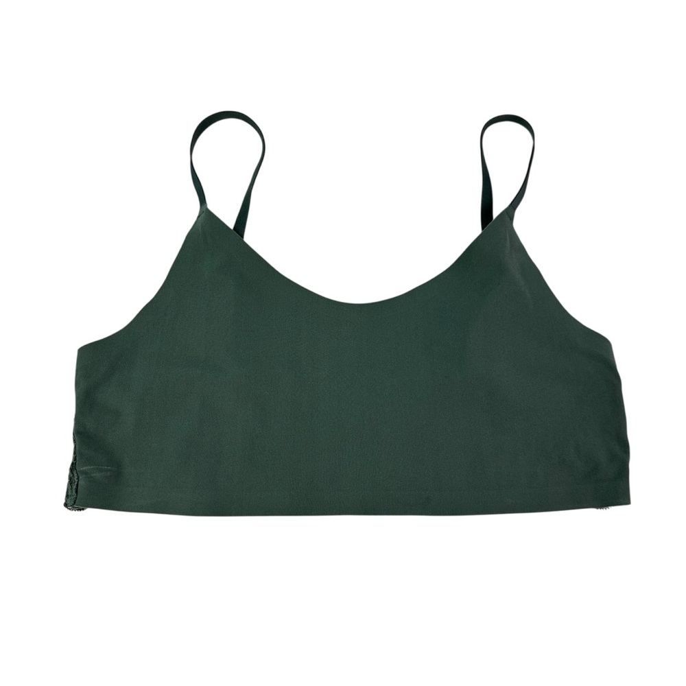 Victoria's Secret Forest Green Bralette Size Large Unlined Unpadded Lace Back